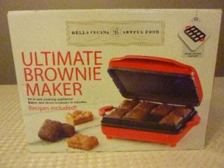New Bella Cucina Artful Food Ultimate Brownie Maker with Recipes All 