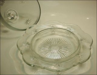 1910 Indiana Glass Co Bethlehem Star Covered Butter Dish