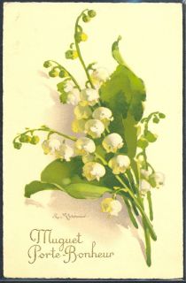 HD198 A s Klein Muguet Lily of The Valley Belle Litho