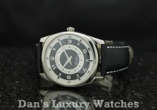 Rolex Geneve Cellini Danaos 18K White Gold Leather Watch B P 4243 D 