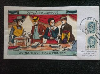 2178 Belva Anne Lockwood US First Day Cover Collins Hand Painted