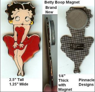 Betty Boop Magnet Red Dress Marilyn Monroe Pose New