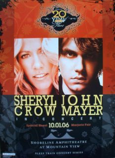 Mint 06 Sheryl Crow John Mayer Bay Area Concert Poster