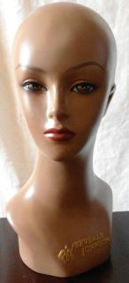 Beverly Johnson Mannequin Wig Head, Partial Body, Long Neck, Ret. 29 