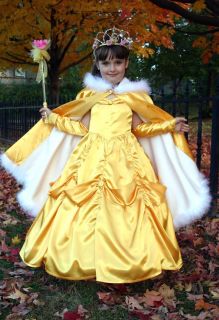 STUNNING BELLE Golden SATIN Costume Gown CUSTOM