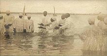 river baptism in New Bern, North Carolina near the turn of the 