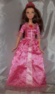   Princess 12 Sing Along Belle Rose Pink Gown Singing Doll