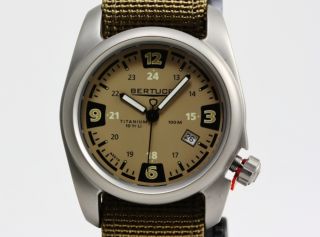 Bertucci A 2T Mens Brown Analog Titanium Watch 12709 New