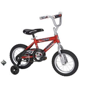   HUFFY 12 BOYS ROCK IT RED BIKE KIDS BICYCLE 52842 WITH TRAINING WHEELS