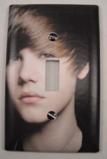 justin bieber single switchplate closeup