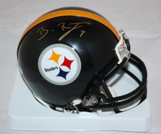 Ben Roethlisberger Autographed Pittsburgh Steelers Mini Helmet with 