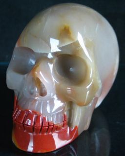 Huge 4.8 Colorful Agate Carved Crystal Skull/Head, Crystal Healing 