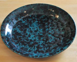 Bennington Potters Black Green Luncheon Plate 1628