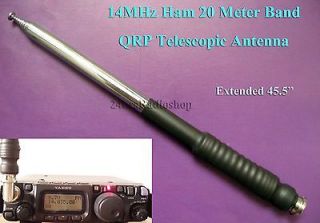   Ham Amateur Radio 20 Meter Band 45.5 HF BNC QRP Telescopic Antenna