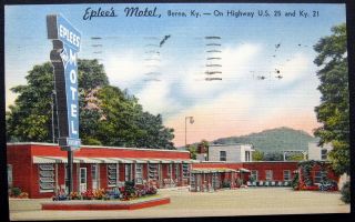 Berea Kentucky 1950s Eplees Motel Motor Court Highway U s 25 and KY 