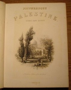 Picturesque Palestine Sinai Egypt V1 1st Leather 1881