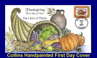 Collins Hand Painted 3546 Thanksgiving Horn of Plenty