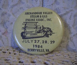 Shenandoah Valley Steam Gas Engine Berryville VA Pin