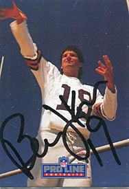 Bernie Kosar Autographed Signed 1991 Pro Line Card