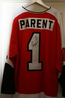 Flyers Bernie Parent Signed Authentic Jersey