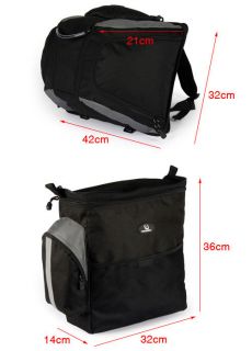 2012 3in1 60L Cycling Bicycle Bag Bike Rear Seat Bag Pannier with Rain 