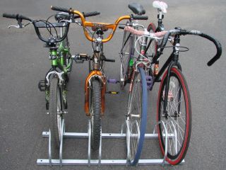 Bicycle Parking Storage Rack 1 4 Bikes Steel Park Floor Wall Mount 