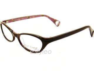 BETSEY JOHNSON Rosie Rosebud Oval Cat Eye Eyeglasses FRAMES Dark 