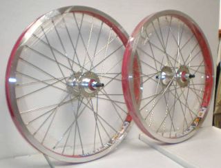 Bicycle Wheels 20 Red 3 8 SEALED Alloy New 809