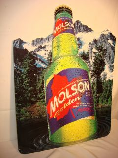 Molson Beer Sign Tin Tacker Big Bar Signs Canada Vintage Imported Bier 