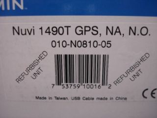 Garmin Nuvi 1490T 010 N0810 05 Automotive GPS Receiver Tested Half 