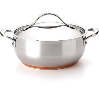 Anolon Nouvelle Copper Stainless Steel 4 quart Covered Chef Casserole 