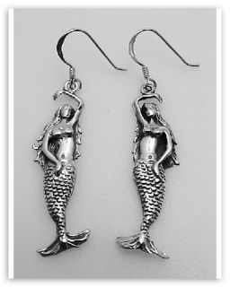  these sterling silver mermaid earrings with french 