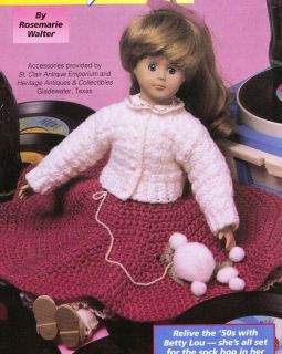 Pretty Betty Lou 50s Doll Outfit Crochet Pattern Instructions