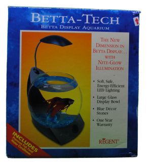 Betta Tech Display Fish Aquarium Nite Light, Fish Bowl, for Live Fish 