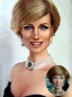 16 Franklin Mint Princess Diana Repaint by Laurie Leigh
