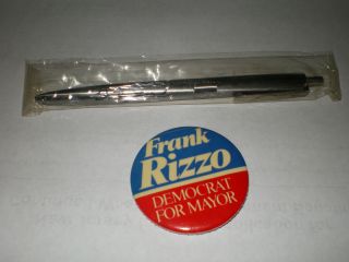 Vintage Betty Ford Presidential Gift Pen & Frank Rizzo Pin Phila. No 
