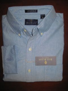 Bill Blass Mens Premium Button Collar Oxford Shirt