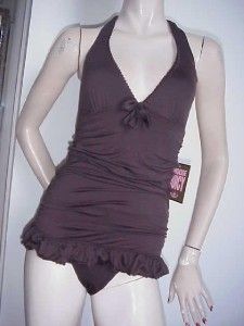 juicy couture shirred halter swimsuit nwt $ 173 sz p