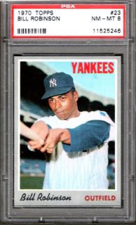 1970 Topps 23 Bill Robinson PSA 8 New York Yankees