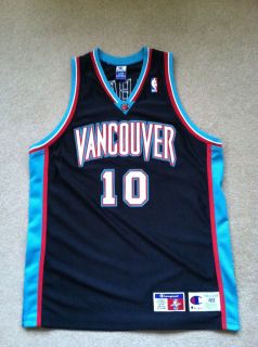 Authentic Vancouver Grizzlies Mike Bibby Champion Jersey Size 48 