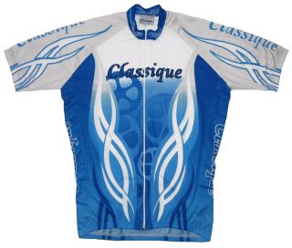 Classique Cycling Short Sleeve Bicycle Jersey Size 2XL Bike Blue