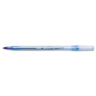 BIC Round Stic Ball Pen, Medium Point , 1.0 mm, Blue, 12 Pens (GSM11 