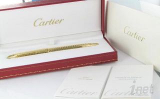 Stylo Bille Louis Cartier Gordon ST170009 Gold Plated Ballpoint Pen 