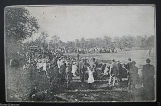 1911 MN. Minnesota. Big Lake. Large Crowd On Grounds, Sports Game. Old 