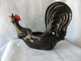   Clay Products Company West Virginia Black Rooster Planter