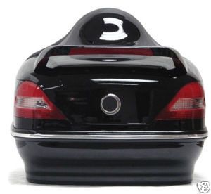 BLACK MOTORCYCLE SCOOTER TOURING TRUNK TOP CASE w/TAIL LIGHT 