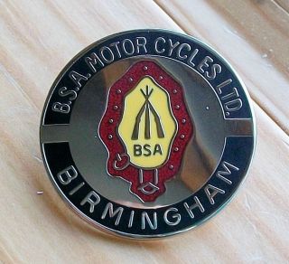 BSA Birmingham Pin Badge Biker Rocker Cafe Racer Motorcycle 59 Ton Up 