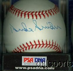 Duke Snider Signed Autographed Bill White NL Baseball PSA DNA 7 5 w 8 