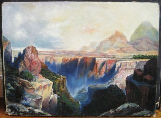 William Robinson Leigh Original Oil on Canvas of Landscape CA 1910 