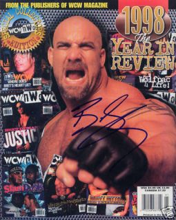 Bill Goldberg WCW WWE Signed Wrestling Magazine COA